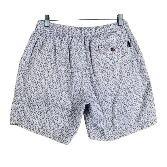 Vtg Chubbies Shorts Boating Marine Men L 28-32 x7 White Blue Vacation Beach USA - Picture 4 of 12